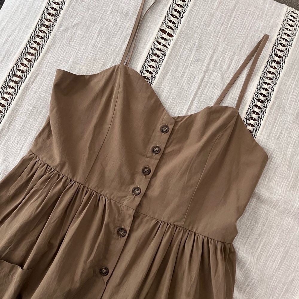 Brown midi dress